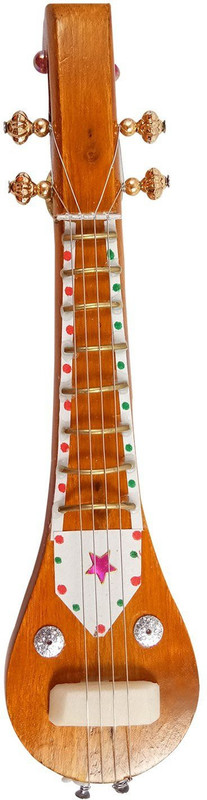 kraftland Hand Playing Sitar Decorative Showpiece  -  16.5 cm(Wood, Brown)