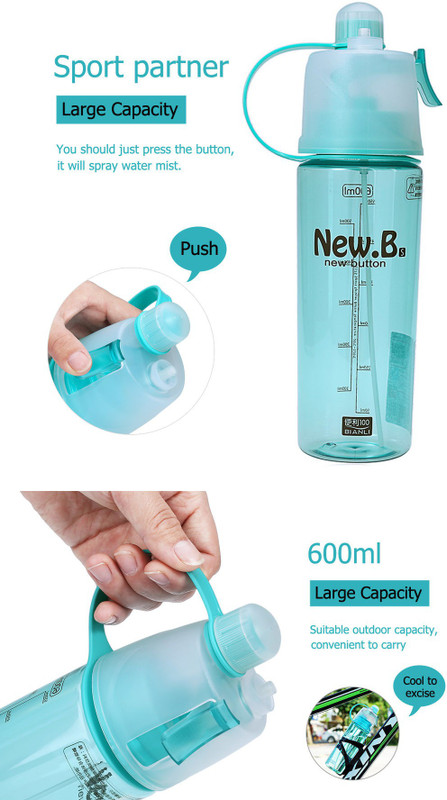 napster New B sports spray 600 ml Water Bottle(Set of 1, Light Blue)