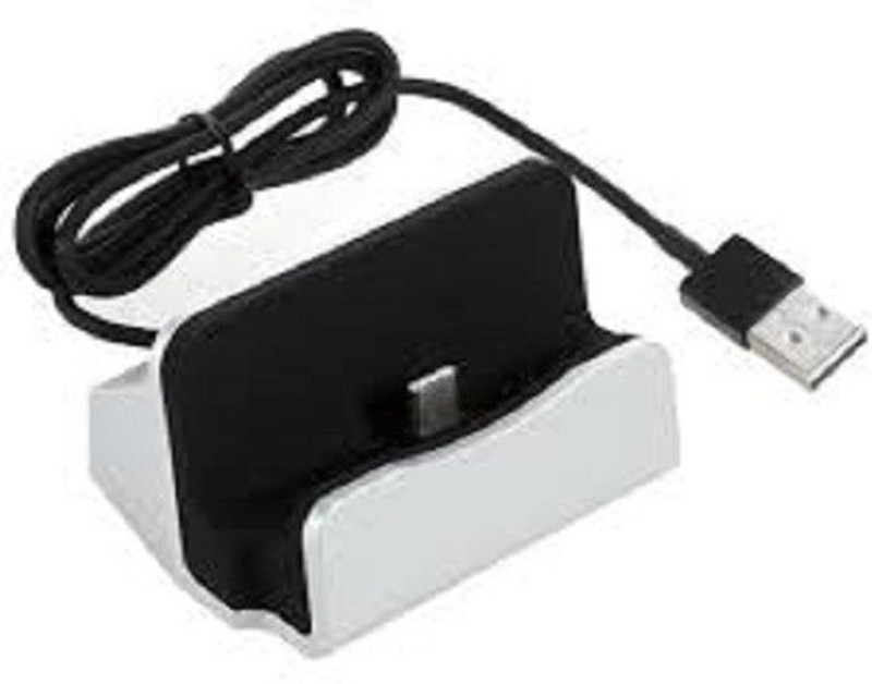 Buy Genuine V8 Jack Dock Charging Station With High Speed Micro USB Dock(Silver)
