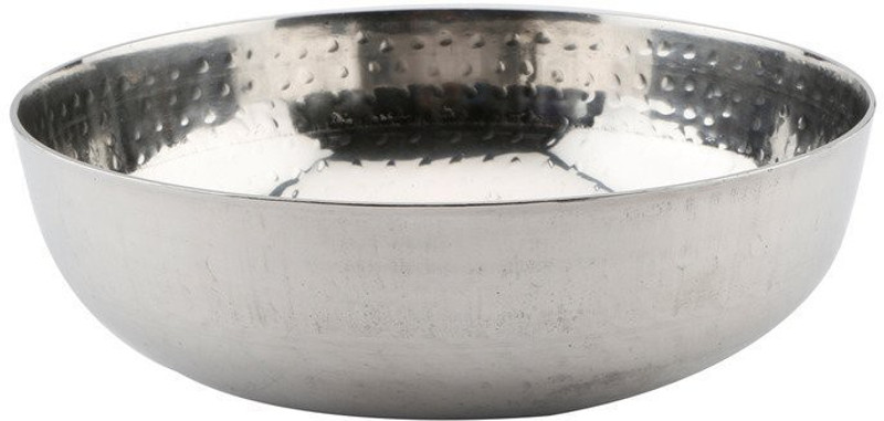 PRV Stainless Steel Hammered Tasla / Kadhai (without handle) (1500 ML ) Kadhai 19 cm diameter 1.5 L capacity(Stainless Steel)