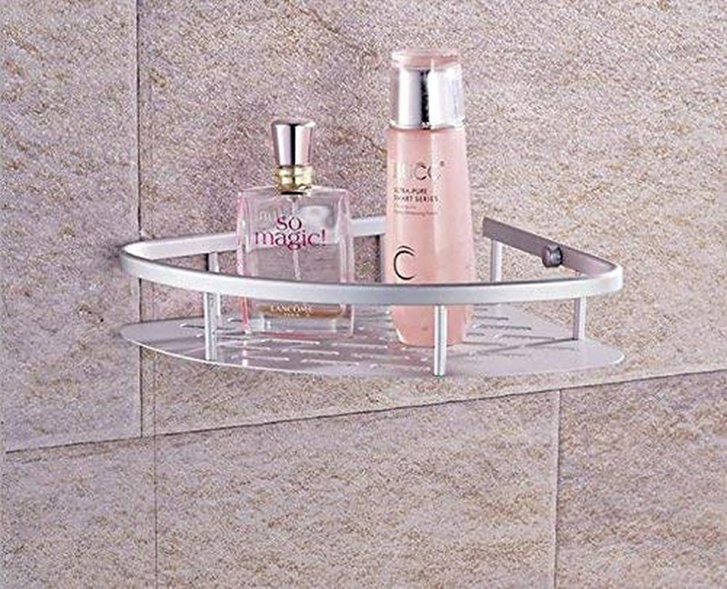 moradiya fresh Wall Mounted Shelf Stainless Steel Corner Rack Steel Wall Shelf(Number of Shelves - 1, Silver)
