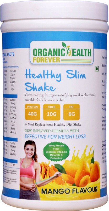 organichealth forever Healthy Slim Shake Meal Replacement for Weight Management, Mango Flavour(454 g)