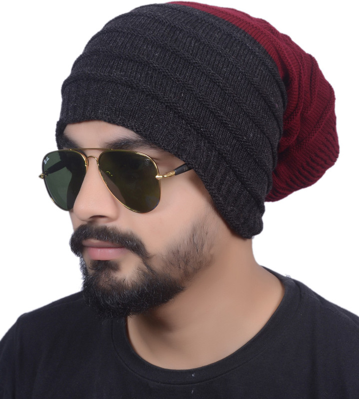 ghanim unisex warn slouchy beanie with furr Cap