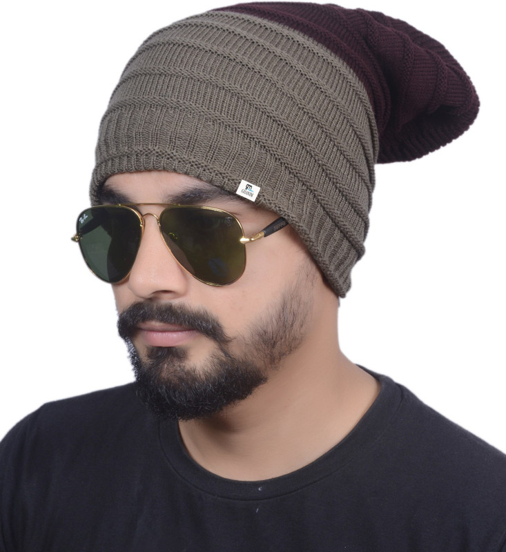 ghanim unisex warn slouchy beanie with furr Cap