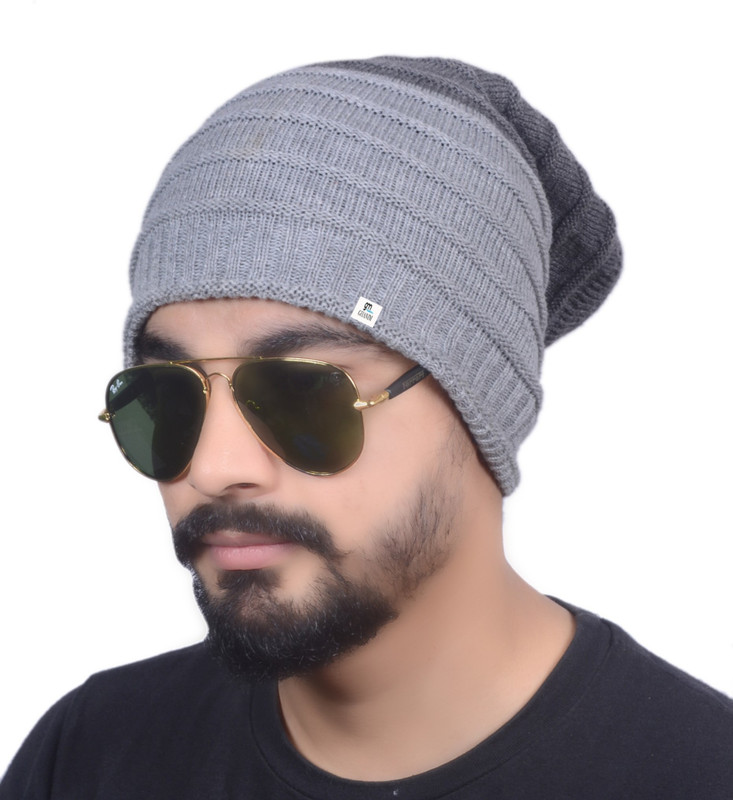 ghanim unisex warn slouchy beanie with furr Cap