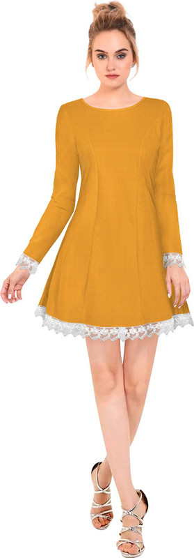 pavitra fashion Women A-line Yellow Dress