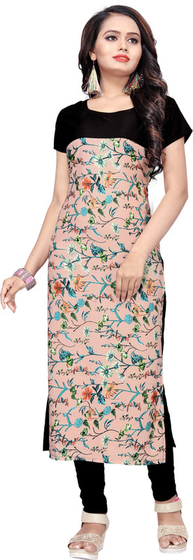 new ethnic fashion Women Printed Straight Kurta(Multicolor)