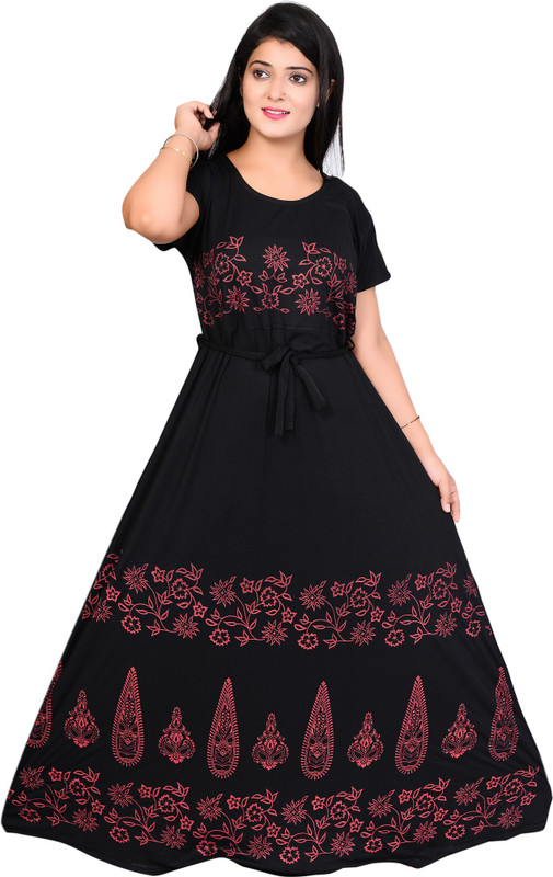 Buy CIERGE Women Nighty with Robe Multicolor Online at