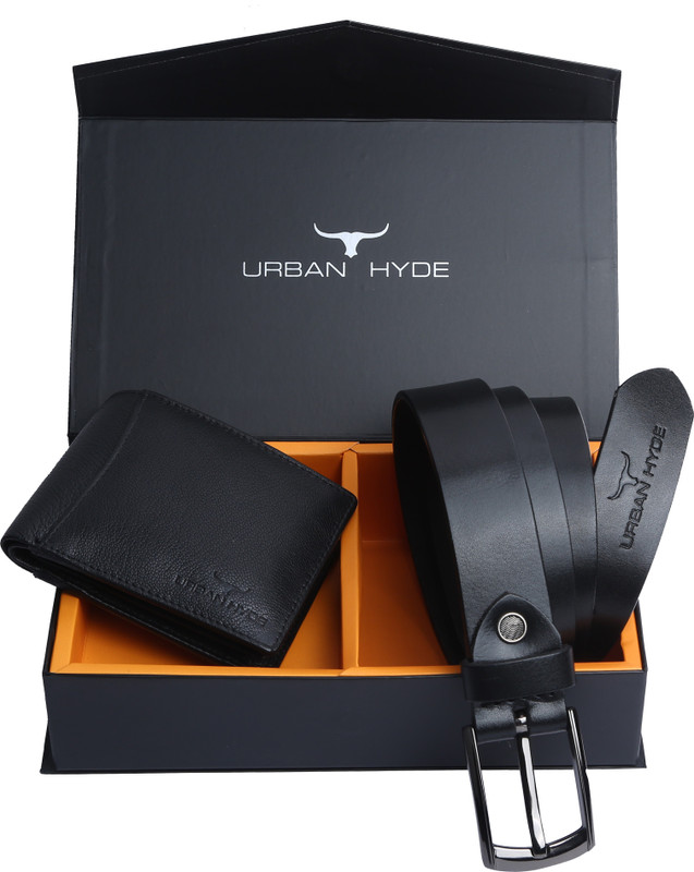 URBAN HYDE Wallet & Belt Combo(Black)