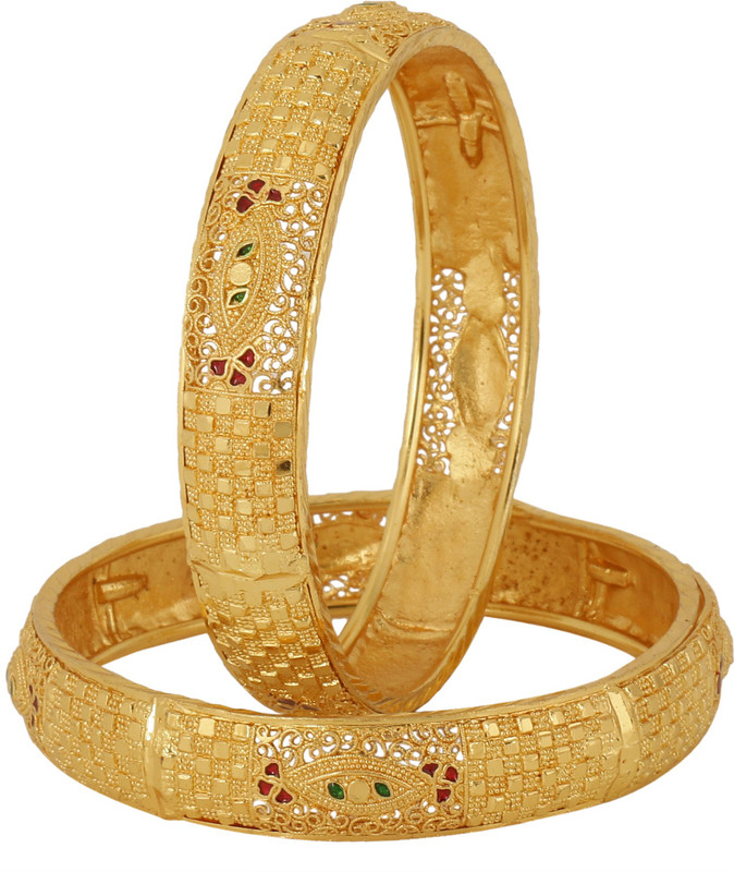 indian fashion jewellery Alloy Bangle(Pack of 2)