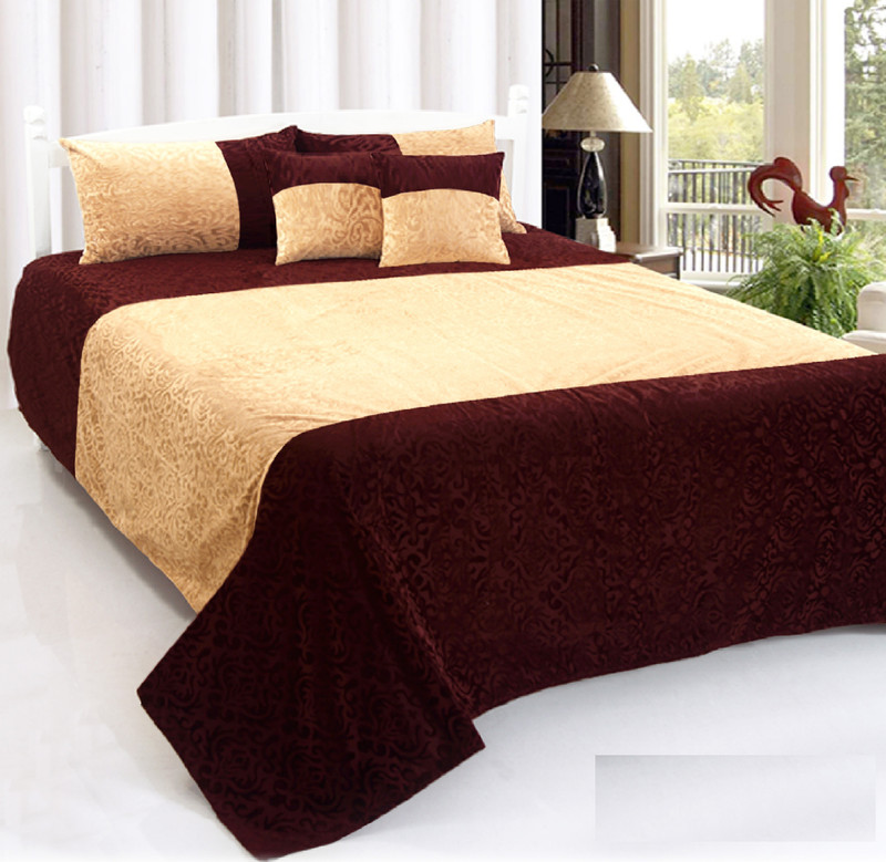SHAKRIN 250 TC Velvet Double Solid Bedsheet(Pack of 1, Beige)