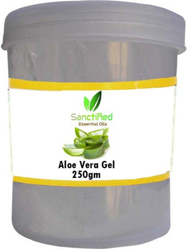sanctified Herbal Alover gel raw 250gm for body, hair and glowing skin(250 g)