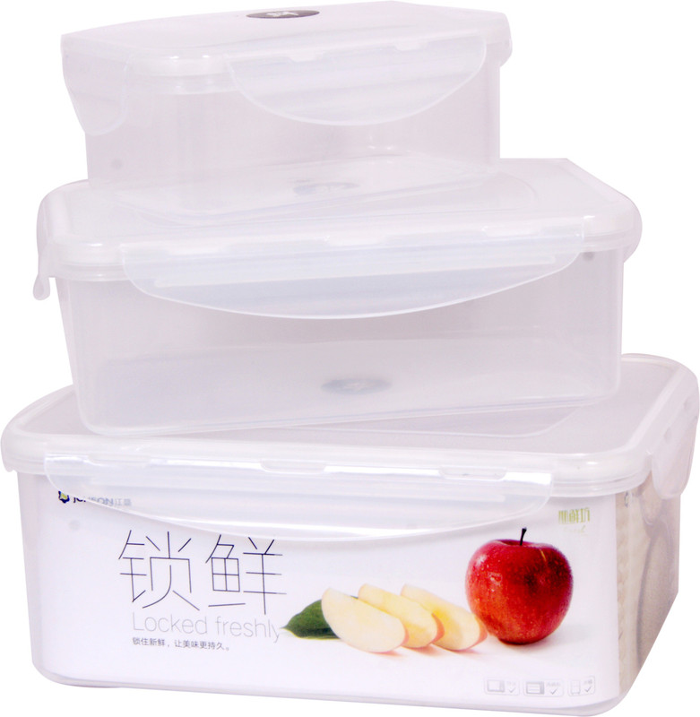 akr ECO Friendly Airtight BPA Free Spill Free with Leak Proof Locking lid Set of 3pc (circle) - 750 ml, 1000 ml, 1300ml - 1300 ml, 1000 ml, 750 ml Polypropylene, Plastic  - 1300 ml, 1000 ml, 750 ml Plastic Grocery Container, Fridge Container, Oil Container, Tea Coffee & Sugar Container, Spice Contai