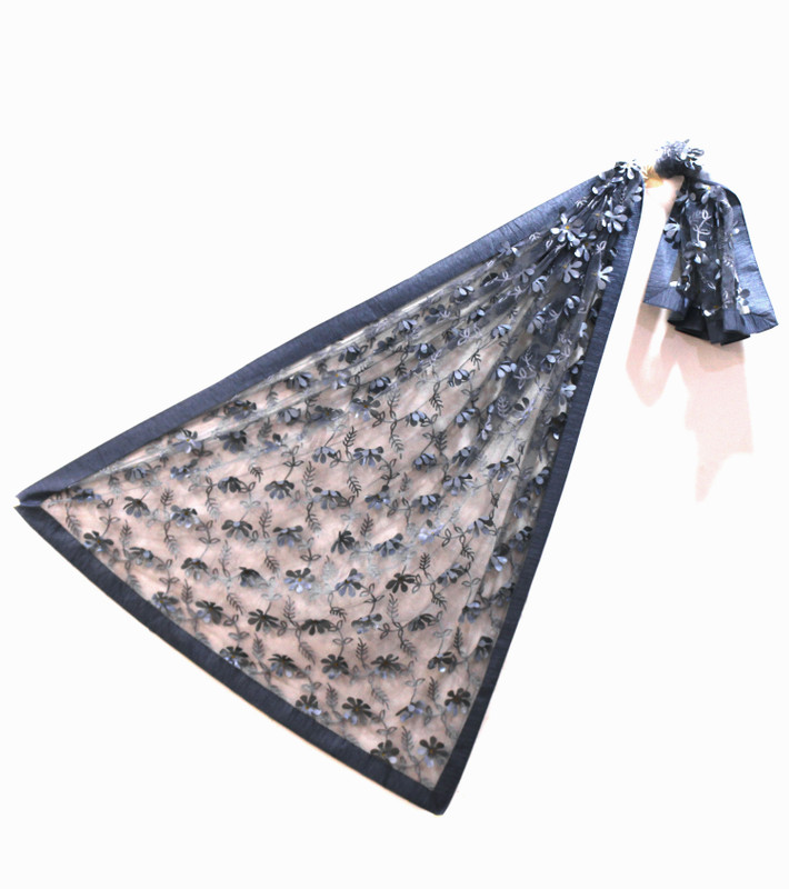 anant designer studio Net Embroidered Women Dupatta