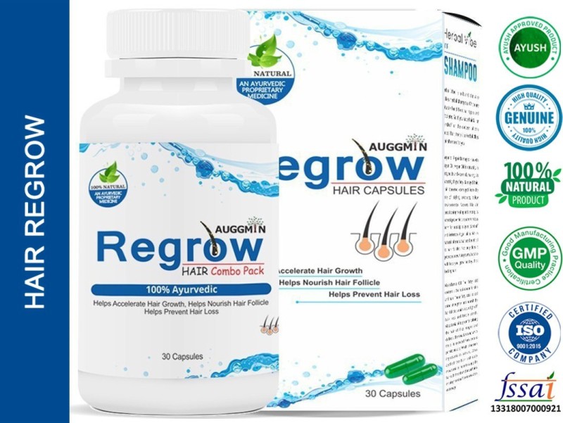 Buy auggmin Natural Regrow Hair Ayurvedic Regain Hair Capsules(30 g) Online  at desertcartBotswana