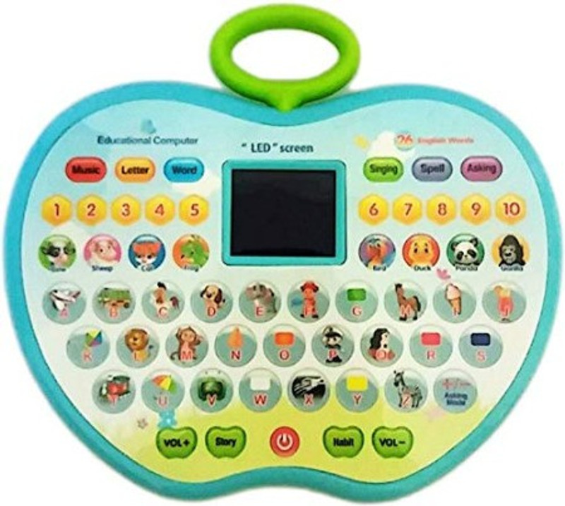 vridhi creations Educational Learning Kids Apple-Pad with Cool LED Display & Music(Pink)