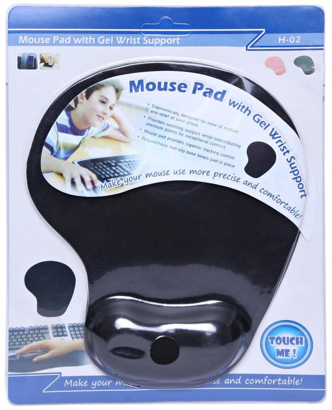 skylare Comfort Gel filling With Wrist Support Mousepad(Black)
