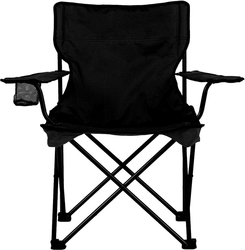 zahuu Multipurpose Multi-color Foldable Camp Chair Metal Outdoor Chair(Finish Color - Black)