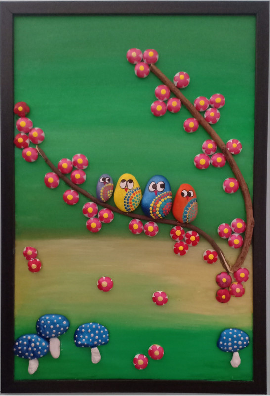 krish artworks Handmade painting Family Acrylic 18 inch x 12 inch Painting
