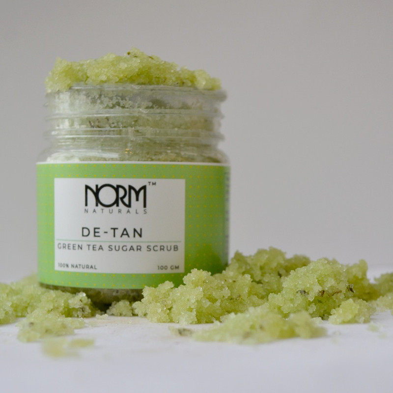 norm naturals De-Tan Green Tea Tan Removal Face Scrub, 100 g Scrub(100 g)