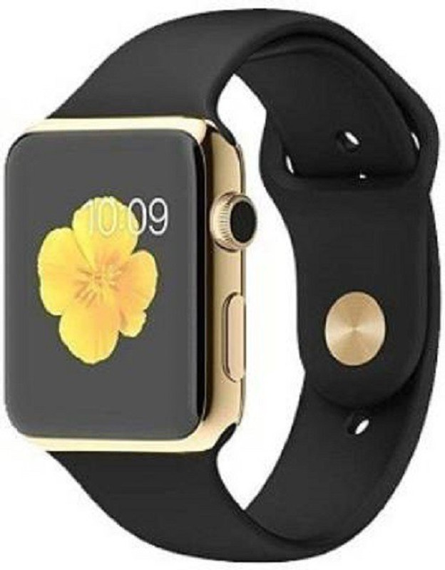 aybor A1 BEST COMBO OFFER SMART WATCH golden Smartwatch(Black Strap FREE SIZE)