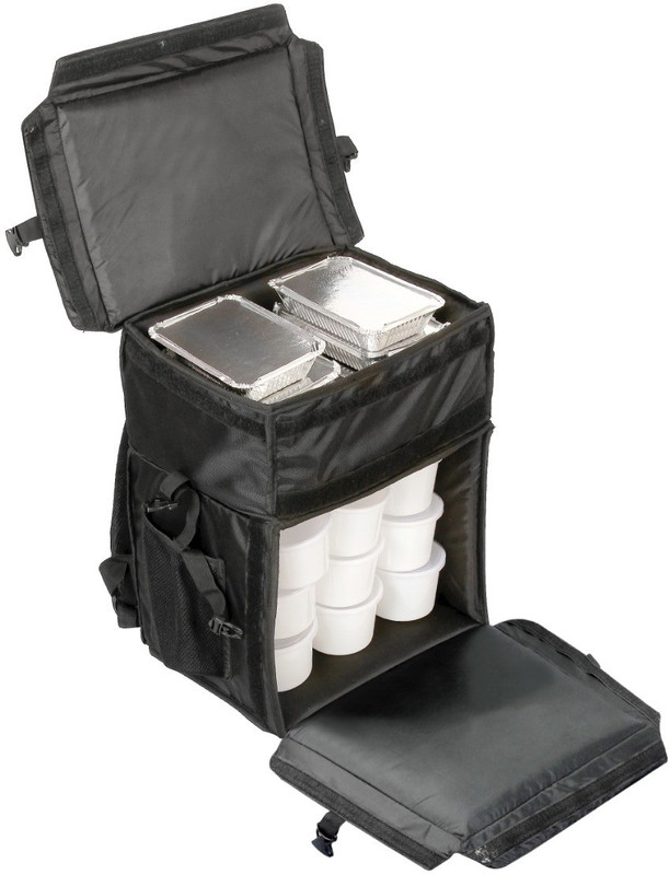 triage Double Decker Insulated Meal Delivery Bag (Black) 45 L Backpack(Black)