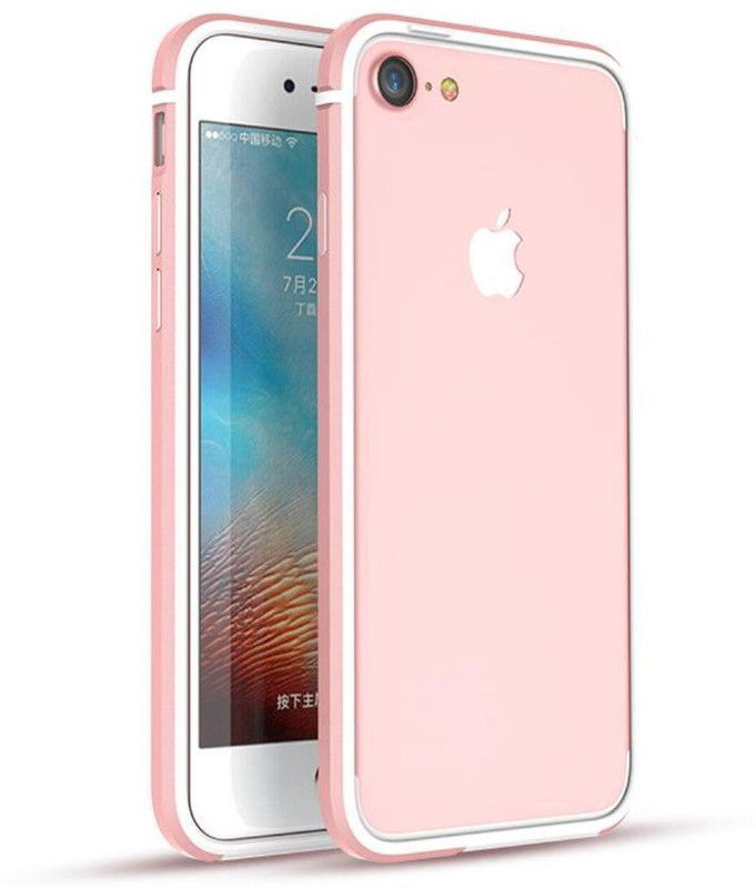 iron shield Bumper Case for Apple iPhone 7, Apple iPhone 8(Pink, Dual Protection)