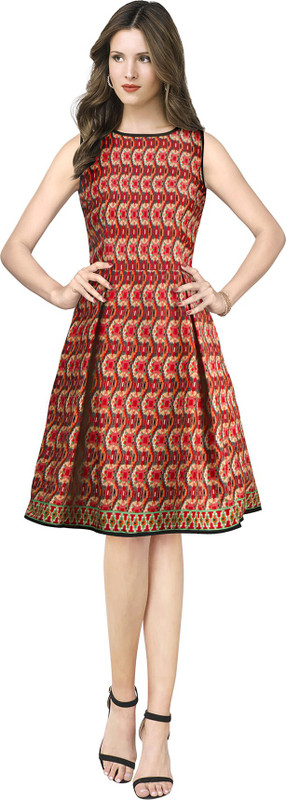 pavitra fashion Women A-line Red Dress