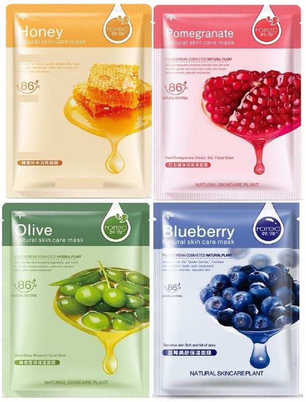 rorec Facial sheet mask unisex for glowing skin combo(120 g)