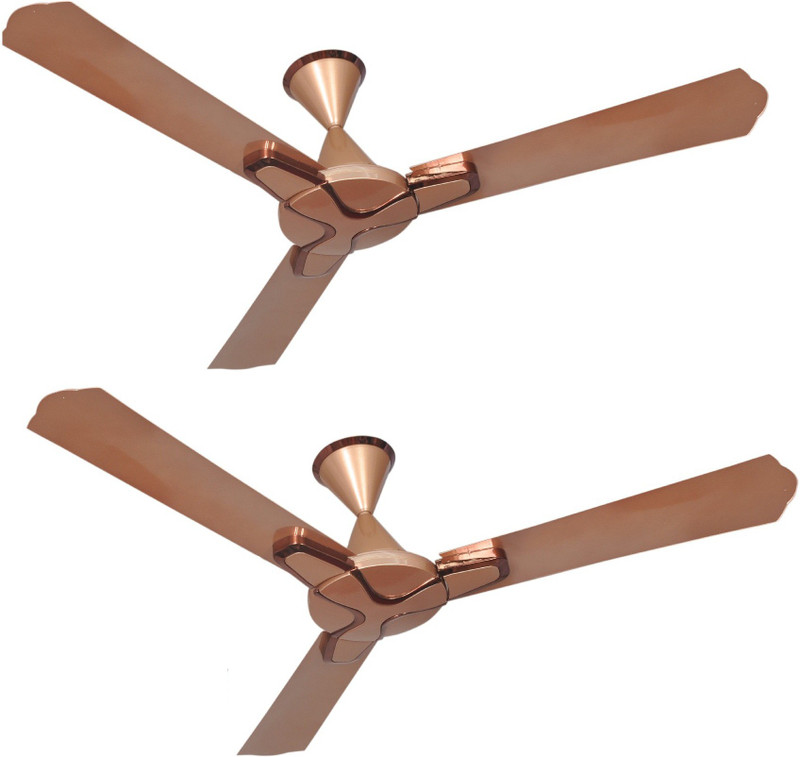 QUALX METRO 1200 mm Ultra High Speed 3 Blade Ceiling Fan(GOLD, Pack of 2)