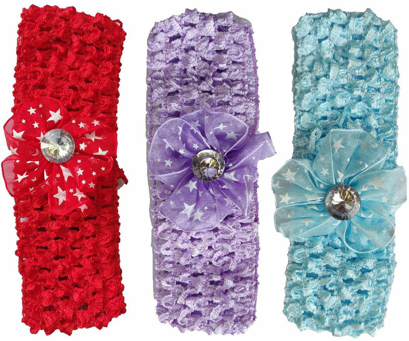 saan Hair Band/Head Band Accessory for Baby Girls pack of 3 Hair Accessory Set(Multicolor)