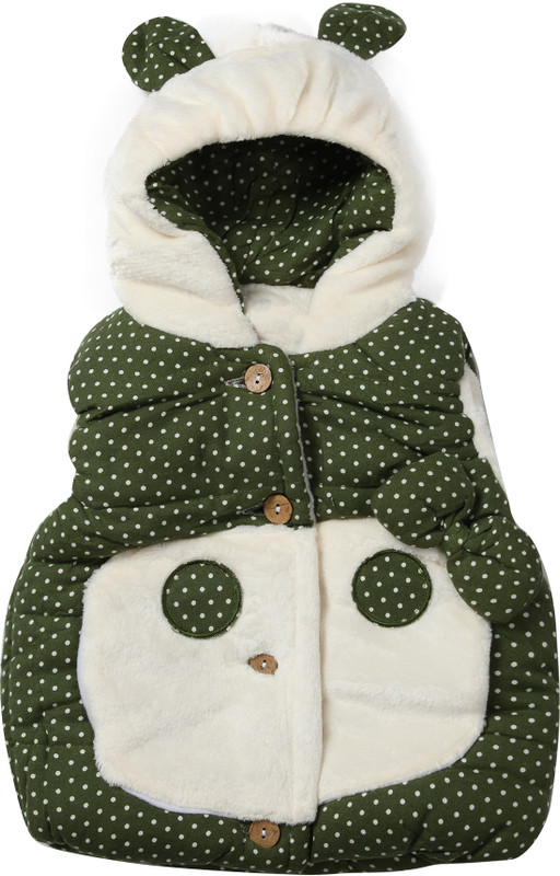 Zonko Style Sleeveless Graphic Print Baby Girls Jacket