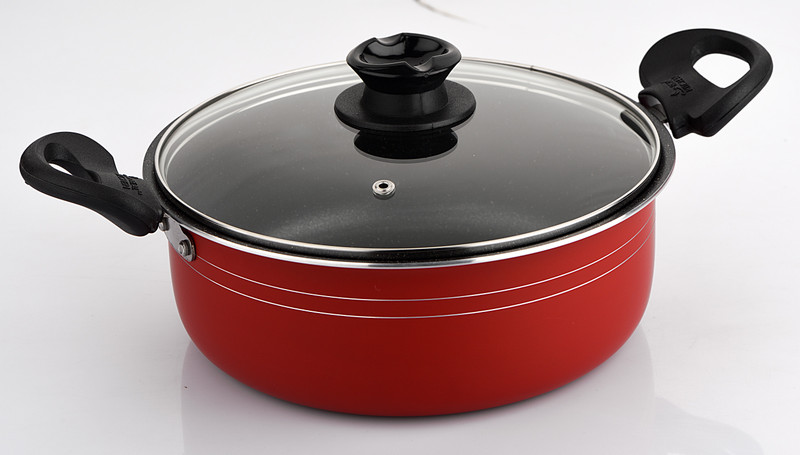 real kitchen REAL KITCHEN Pot 3.5 L with Lid(Aluminium, Non-stick)