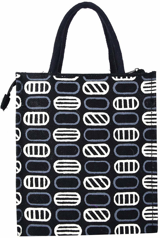 sithi Multipurpose Eco Friendly Jute Lunch Tiffin Hand Bag for Men & Women Waterproof Lunch Bag(Blue, 5 L)
