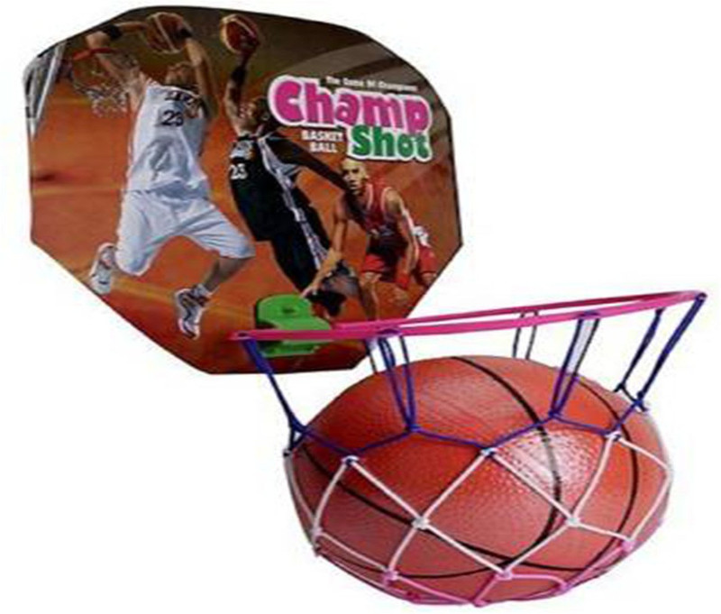Shoppernation Fancy Kids Basketball Set With Basket Hanger Basketball - Size: 1(Kids, Pack of 1, Multicolor)