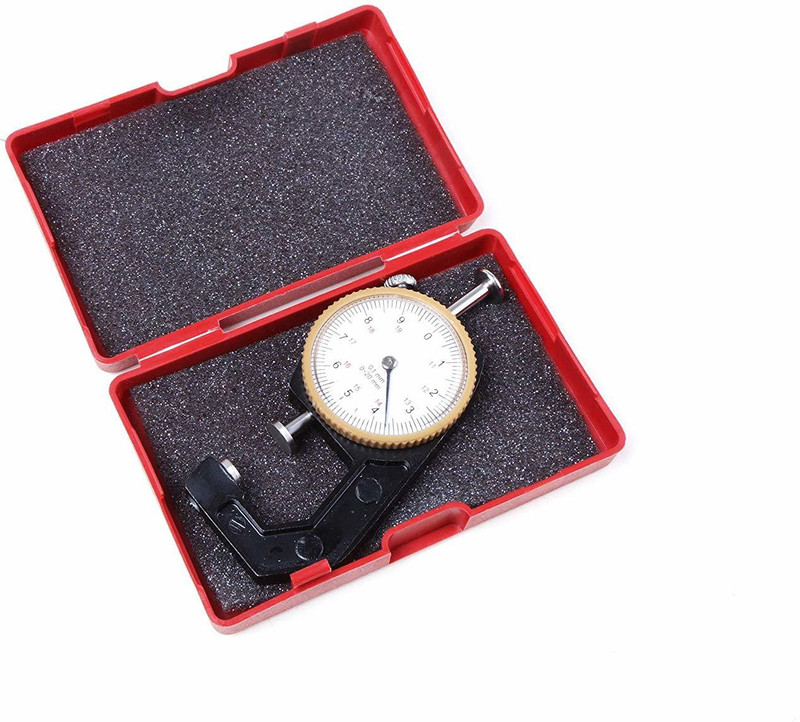 SHAFIRE 0-20 mm 0.1mm Dial Thickness Gauge for Sheet Metal Leather Gem Jewelry Width Diameter Measuring Instrument Pearl Jewelry Instrument Measurement Tool / 0-20 mm Sheet Dial Caliper(0 -20mm/0-0.8" mm)