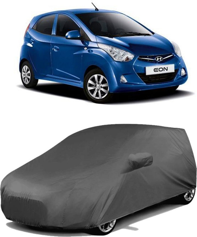 sa group Car Cover For Hyundai Eon (With Mirror Pockets)(Grey)