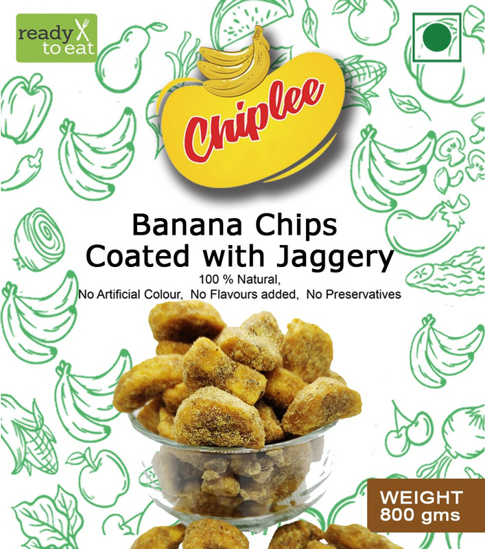 chiplee Kerala Banana Chips Roasted with Jaggery (Sharkkara Upperi) Chips(800 g)