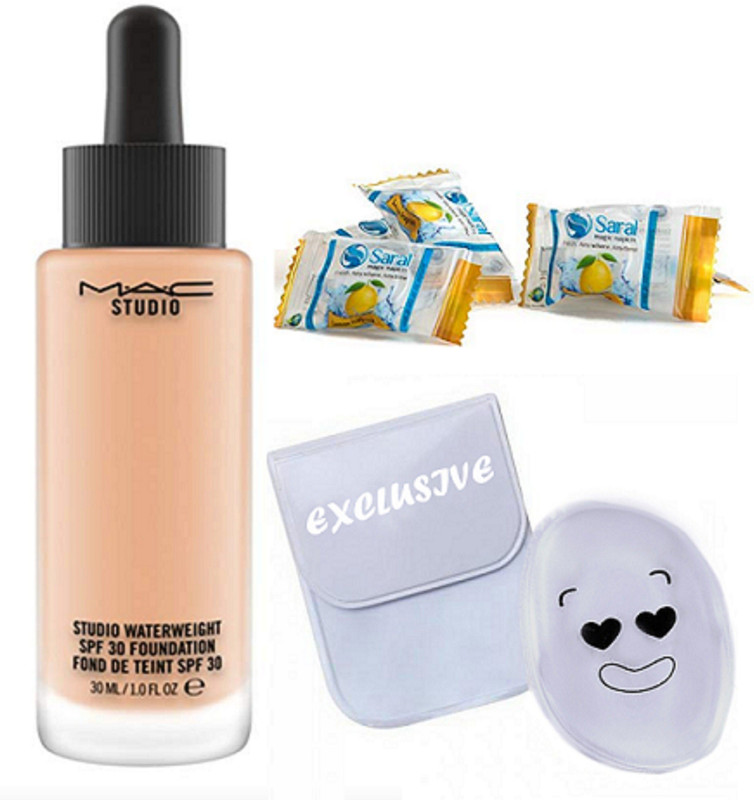 exclusive Silicon Puff, Studio Water weight Foundation, Magic Napkin Pack of 3(5 Items in the set)