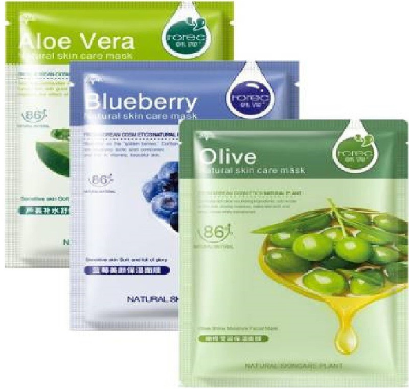 rorec Unisex face sheet mask combo for facial fairness(90 g)