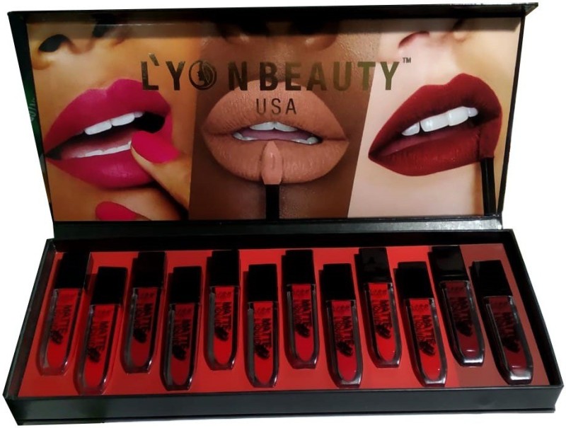 Lyon Beauty USA 12 Shades Matte Liquid Vivid Lipgloss(Multicolored, 72 ml)