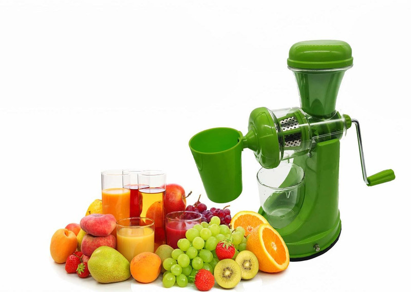 Mantavya Hand Juicer Grinder Green Fruit And Vegetable Mixer Juicer With Waste Collector 0 W Juicer(Green, 1 Jar)
