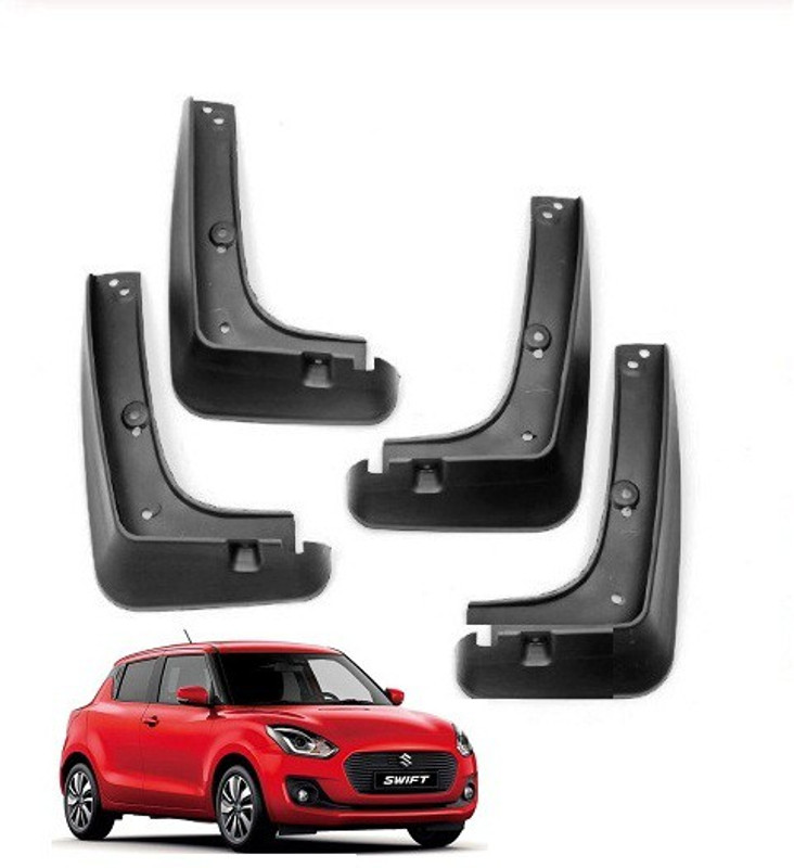 ok tested Front Mud Guard, Rear Mud Guard For Maruti New Swift 2019(Black)