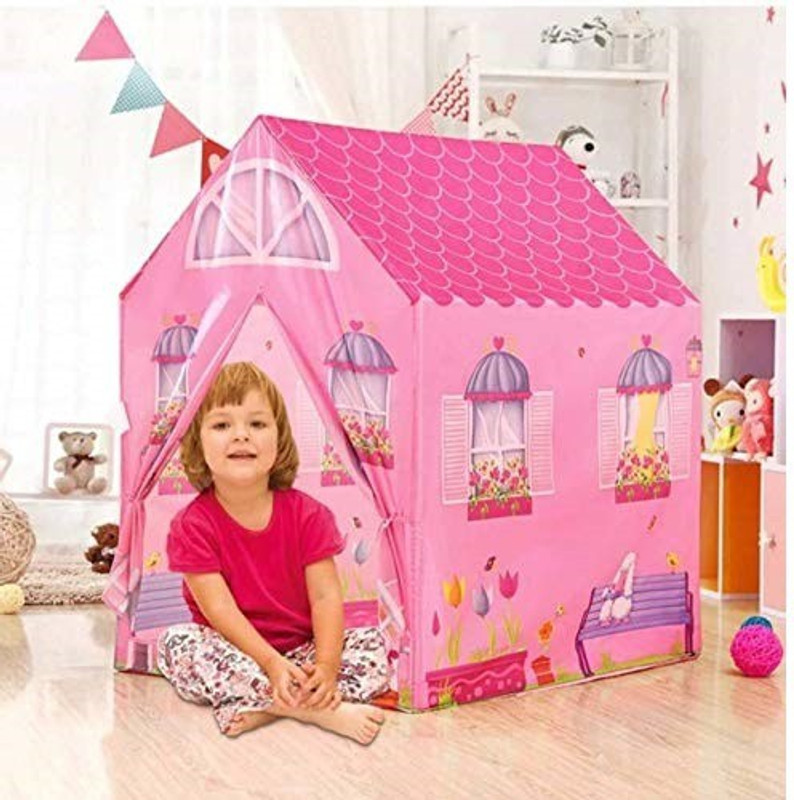jmv Princess/Prince Kids Play Tent Indoor Outdoor - for Boys Girls -foldable tent(Pink)