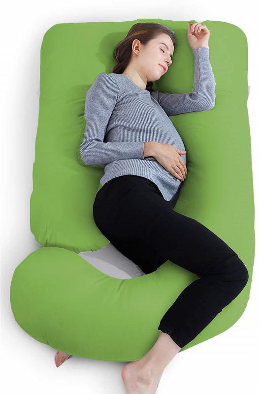Mom s Moon Upgrade Model Of Pregnancy Pillow Microfibre Solid Pregnancy Pillow Pack of 1 Parrot Green