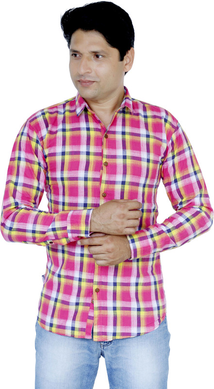 rock star fashion Men Checkered Casual Multicolor Shirt