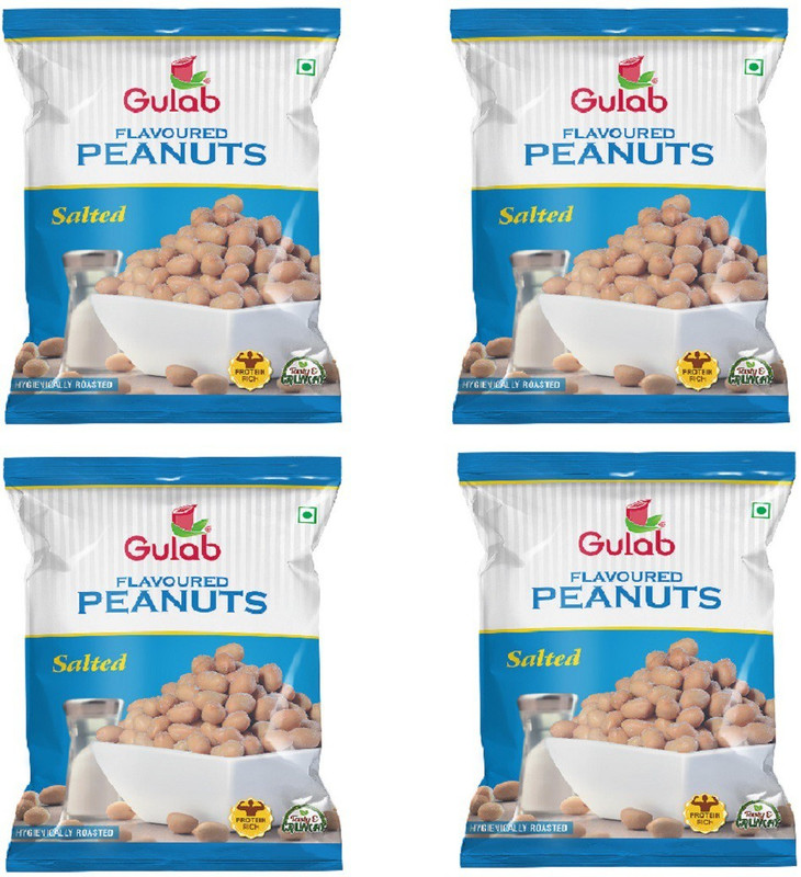 gulab oils & Foods - Salted Peanuts(Pack of 4, 4 x 130, 520 g)