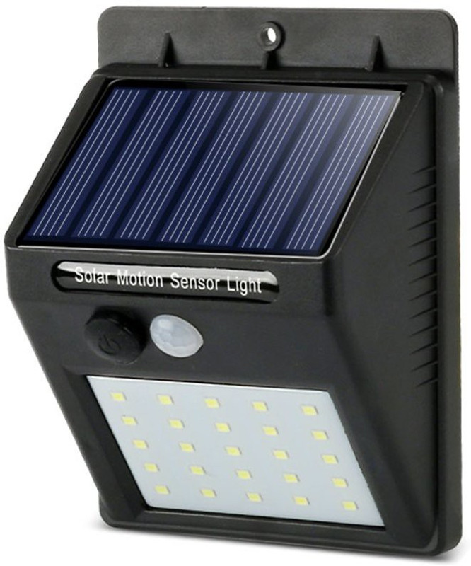 chintpurni Solar Powered LED Wall Light With PIR Sensor And CDS Night Sensor For Doorplate, Aisle, Street, Garden, Etc Solar Light Set(Wall Mounted Pack of 1)