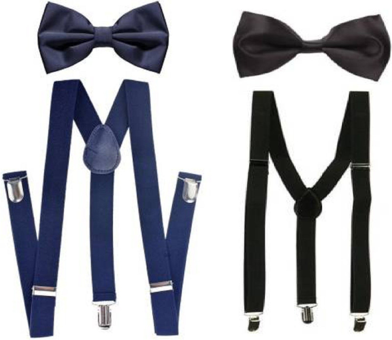 blubags Y- Back Suspenders for Men, Women, Girls, Boys(Blue, Black)