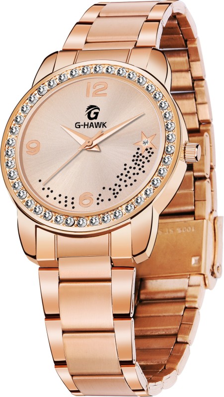 G-HAWK 333-ROSE-GOLD G-HAWK IGP DIAMOND OUTING LATEST DESIGNER WATCH FOR WOMEN &...